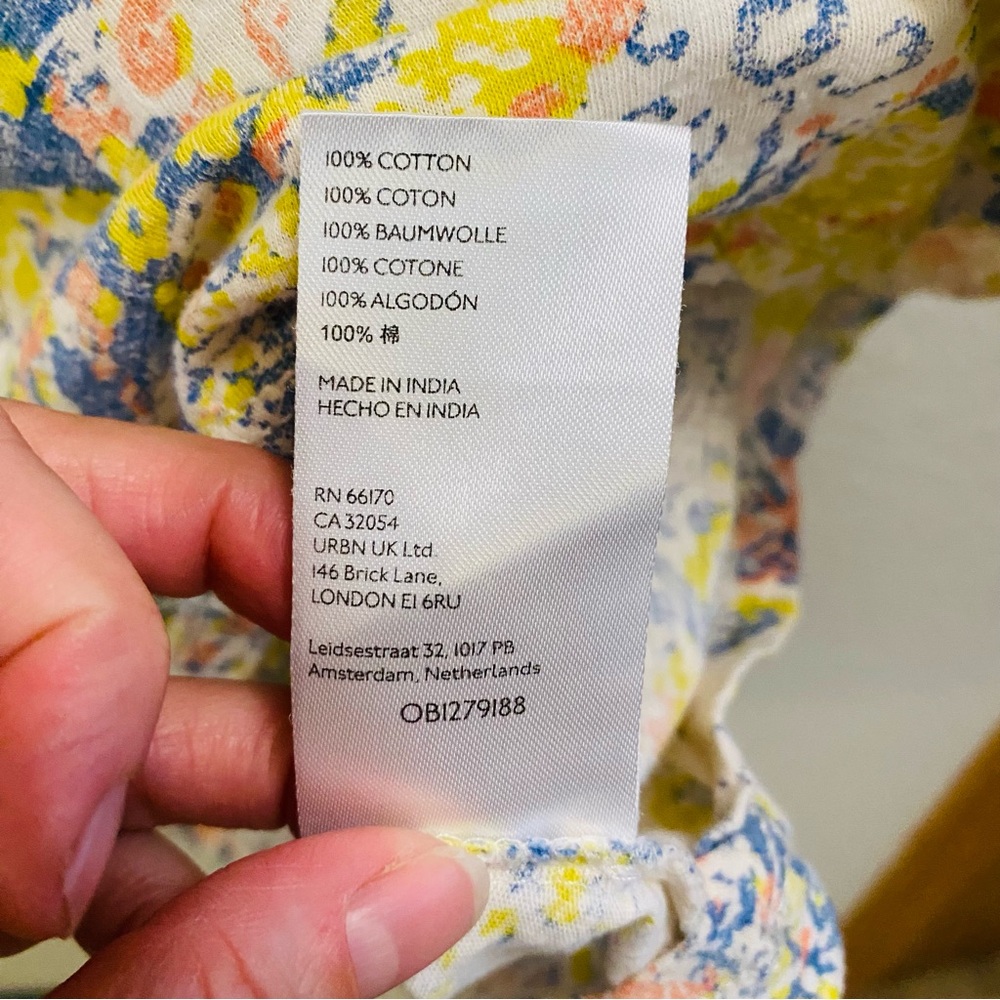 Anthropologie Pilcro Floral Splatter Tee shirt Cotton - Picture 5 of 5